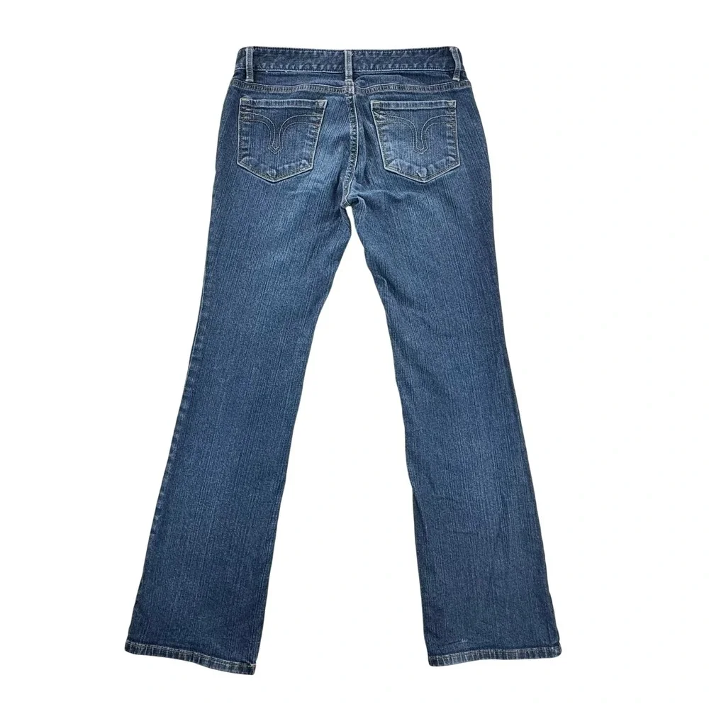 LOFT Curvy Boot Cut Jeans Women's Size 6 Medium Wash Stretch Mid Rise Denim